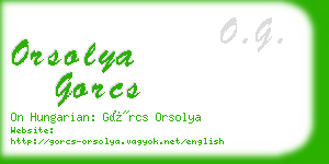orsolya gorcs business card